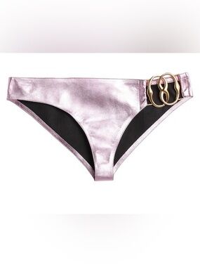 Bally Metallic Pink Leather Festival Rave Bottoms Gold Chain XS 38 NEW NWT RARE